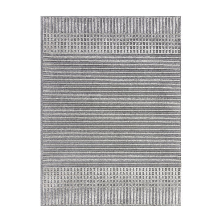 Waschbarer Teppich - Elto  Stripe Grau