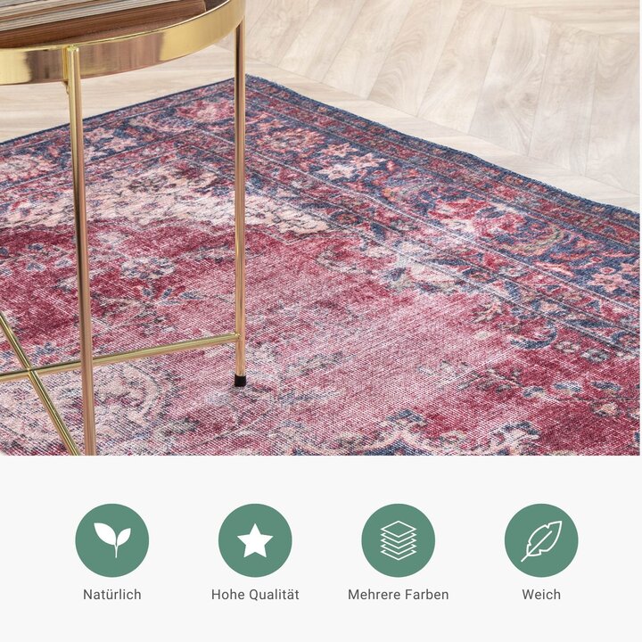 Teppich Vintage - Estate Medaillon Bordeaux Rot Outlet