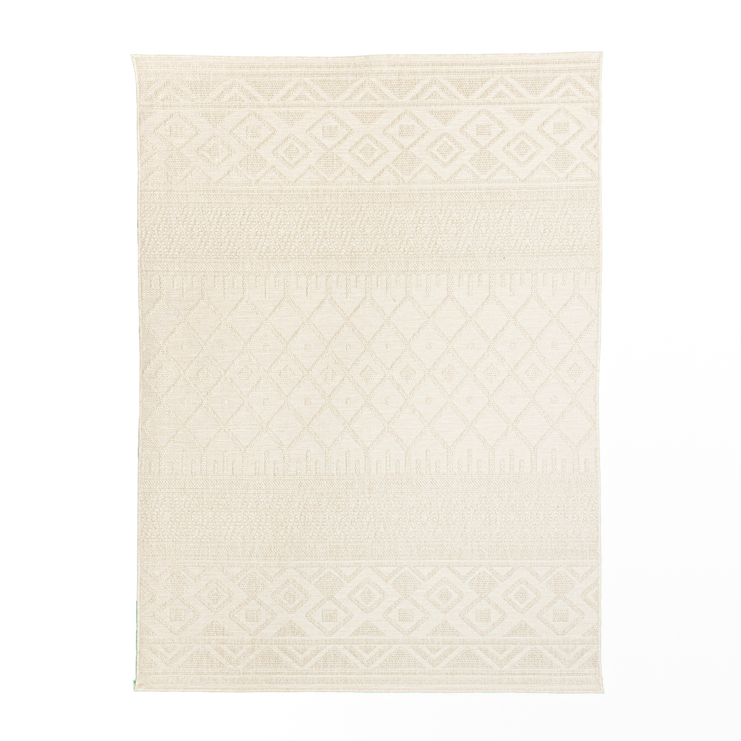 In- & Outdoor Teppich - Dunes Geo Creme - sfeer