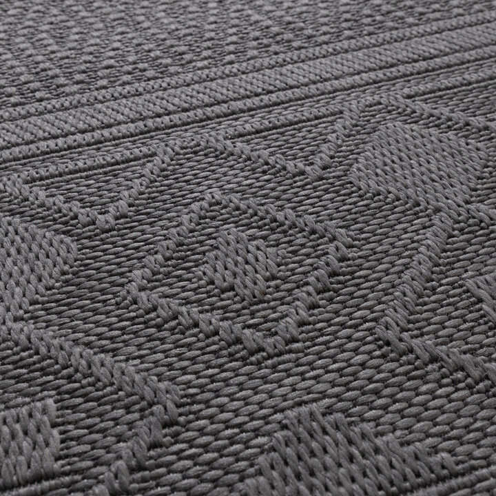 In- & Outdoor Teppich - Dunes Geo Grau