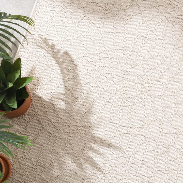 In- & Outdoor Teppich - Dunes Mandala Creme