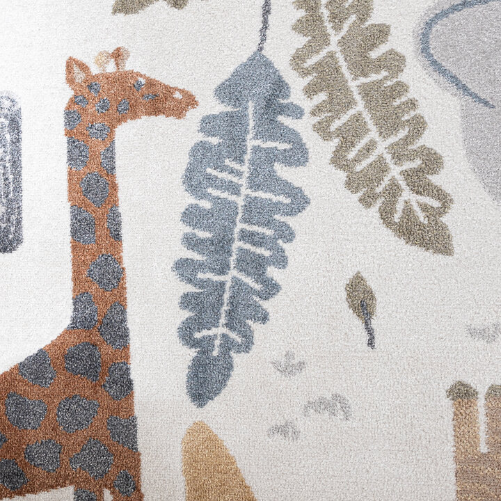 Waschbarer Kinderteppich - Mace Animals Creme