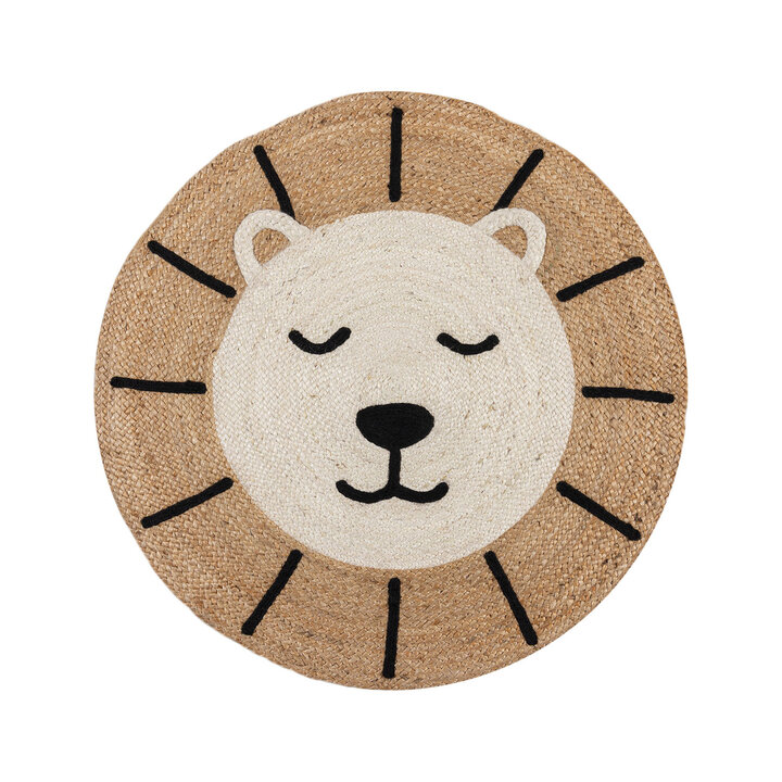 Kinderteppich Rund - Julio Lion Beige