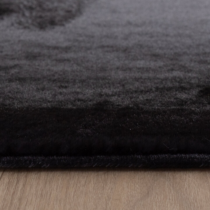 Flauschiger Teppich - Cozy Schwarz