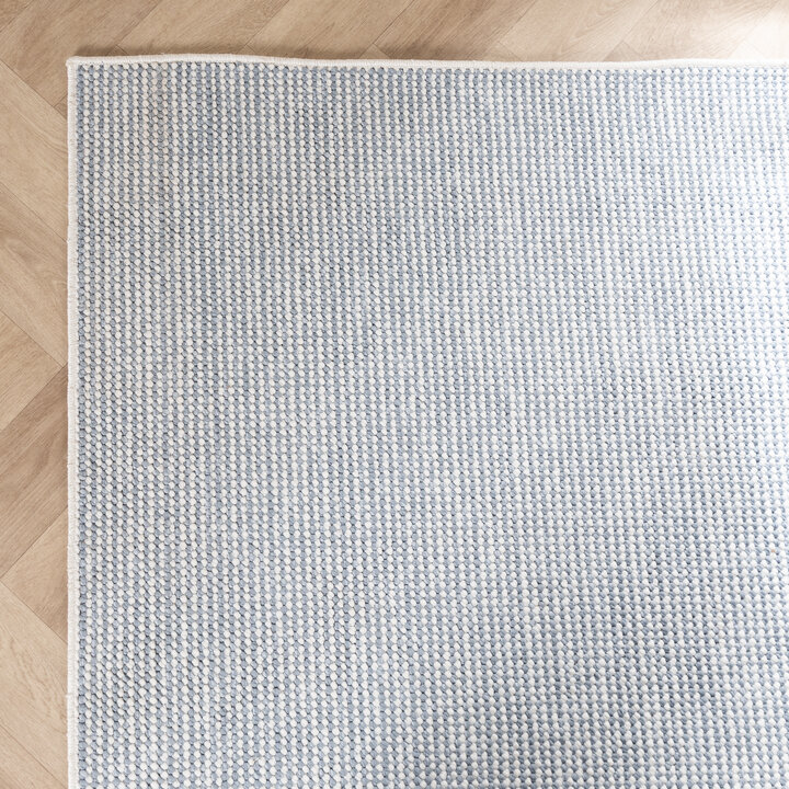 Kurzflor Teppich - Lykke Hellblau