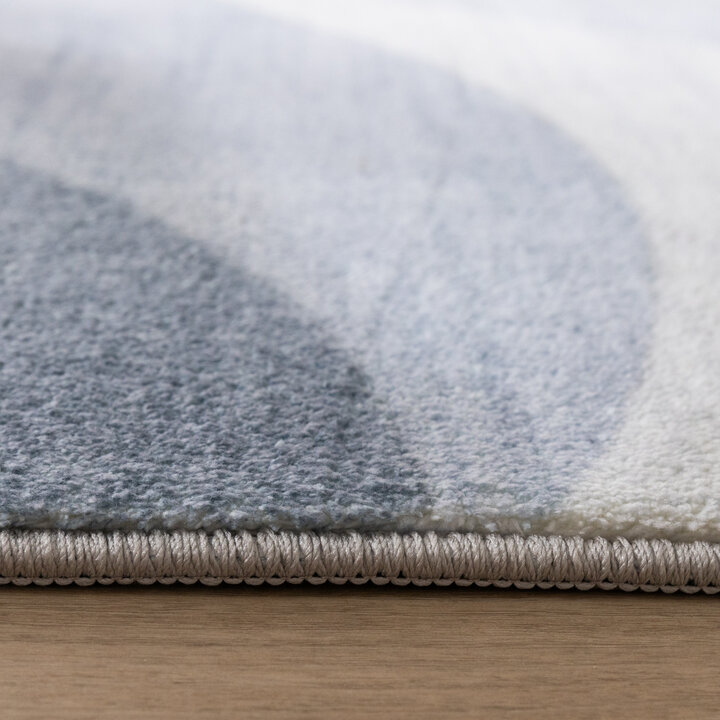 Moderner Teppich - Field Blau Grau