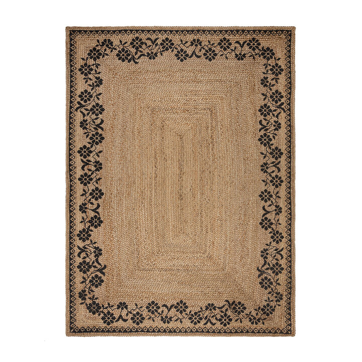 Jute Teppich - Marino Floral Beige