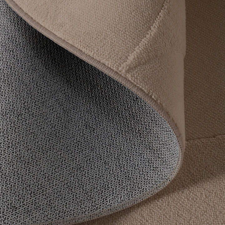 Runder Teppich Wohnzimmer - Charm Circles Beige