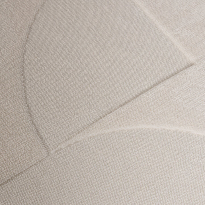 Runder Teppich Wohnzimmer - Charm Circles Weiß