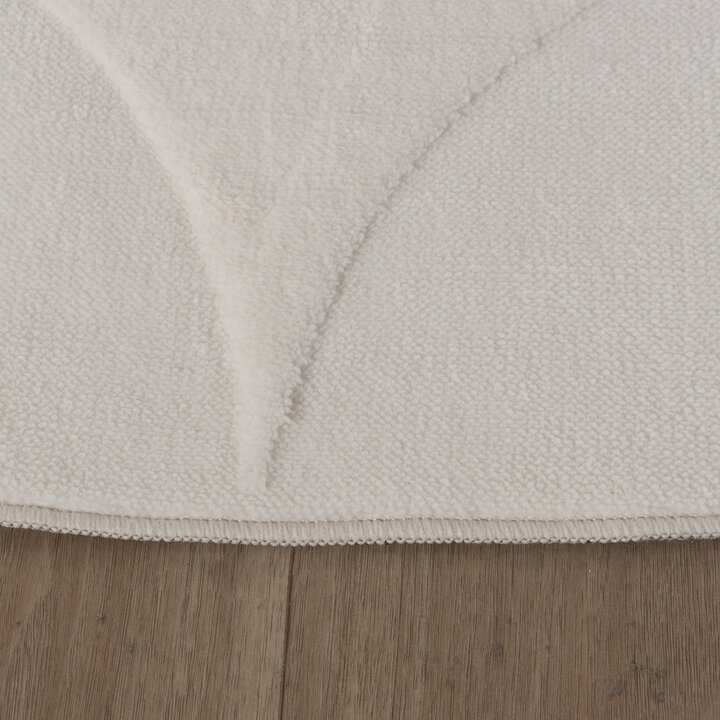 Runder Teppich Wohnzimmer - Charm Circles Weiß