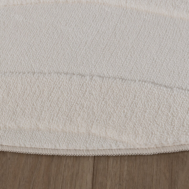 Runder Teppich Wohnzimmer - Charm Shapes Weiß