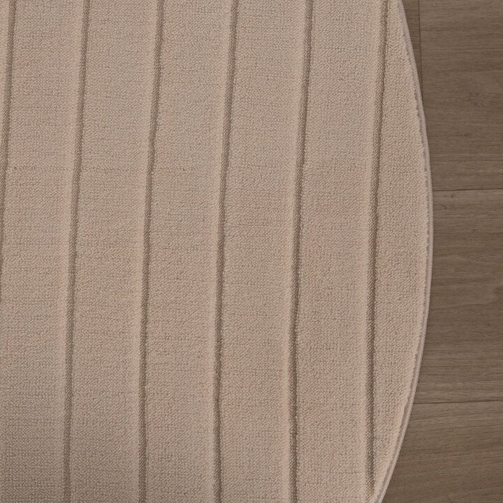 Runder Teppich Wohnzimmer - Charm Arches Beige