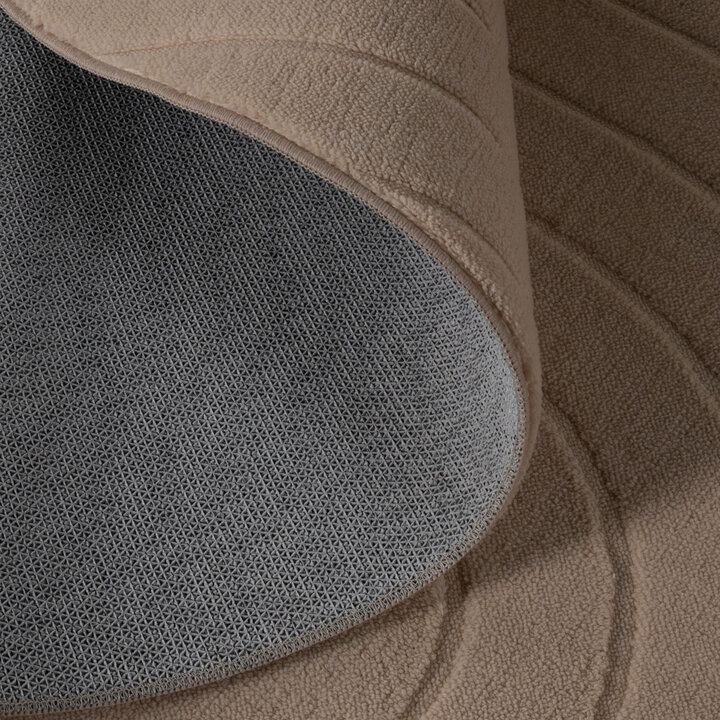 Runder Teppich Wohnzimmer - Charm Arches Beige