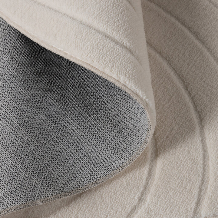 Runder Teppich Wohnzimmer - Charm Arches Weiß