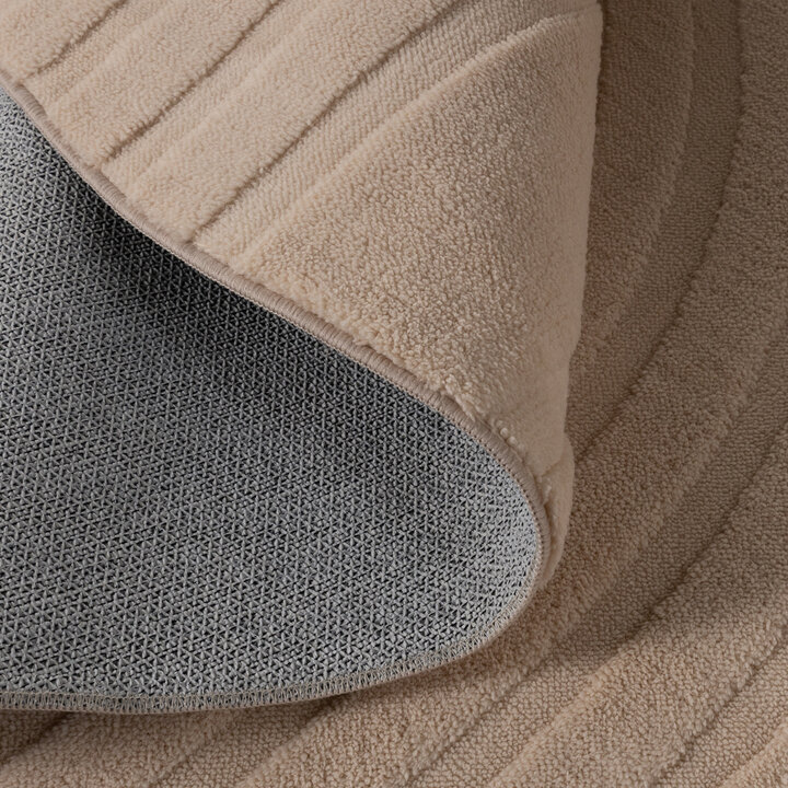Runder Teppich Wohnzimmer - Charm Curves Beige