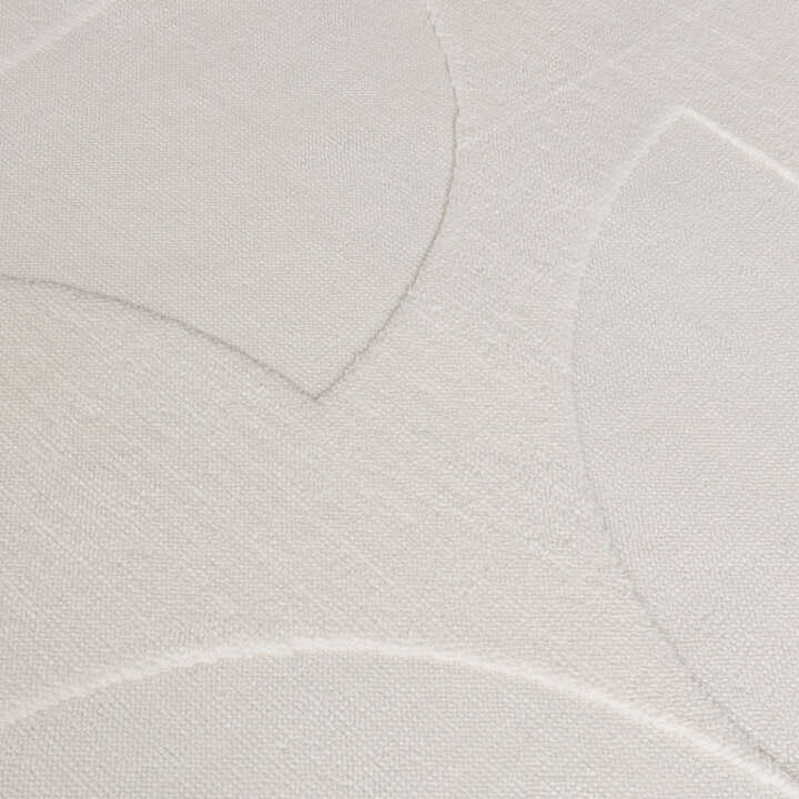 Teppich Wohnzimmer - Charm Circles Weiß