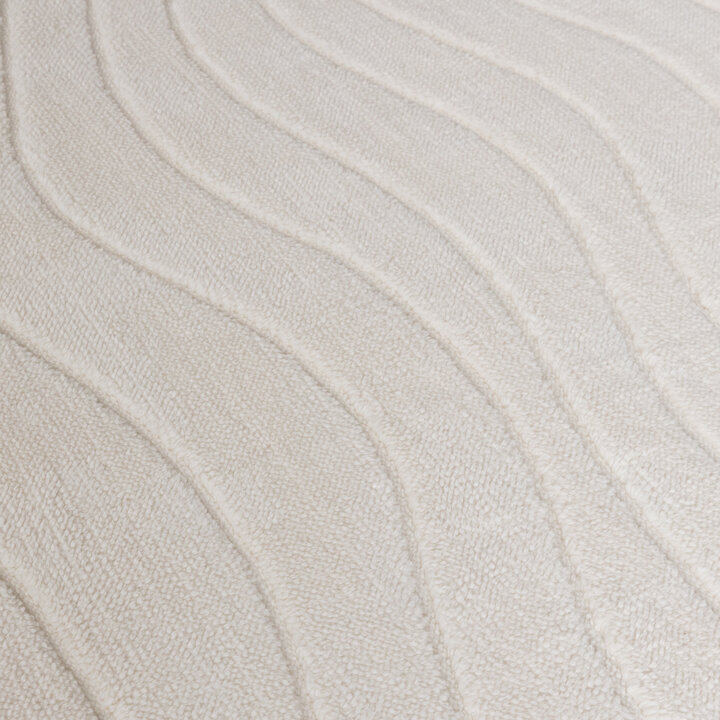 Teppich Wohnzimmer - Charm Waves Weiß