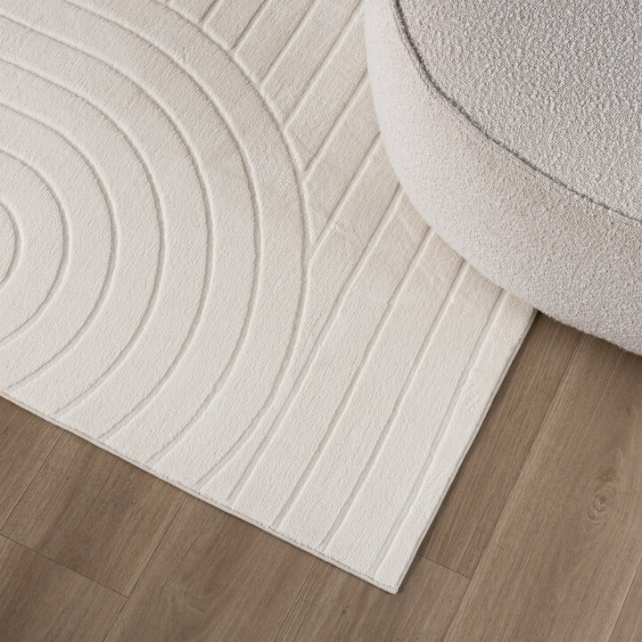 Teppich Wohnzimmer - Charm Arches Weiß