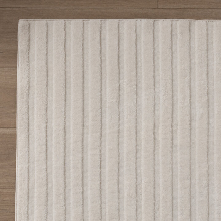 Teppich Wohnzimmer - Charm Curves Weiß