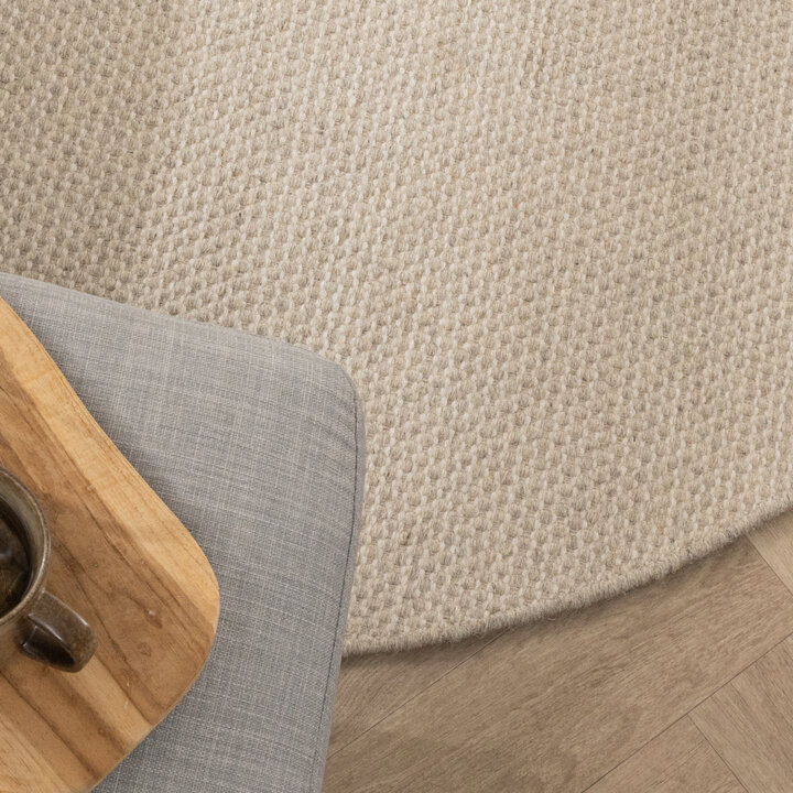 Wollteppich Rund - Bliss Creme Weiß