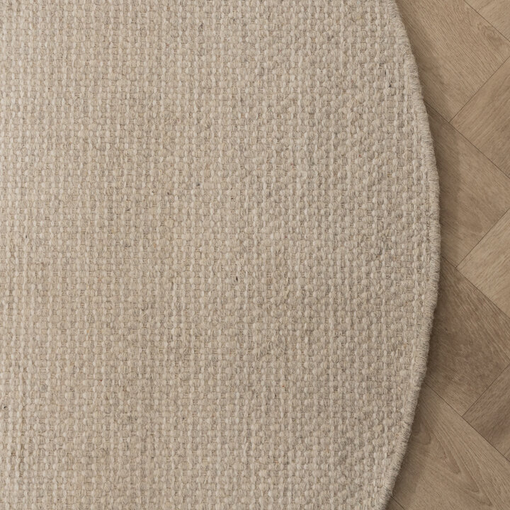 Wollteppich Rund - Bliss Creme Weiß