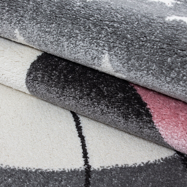 Kindertepppich Rund - Anna Katze Rosa