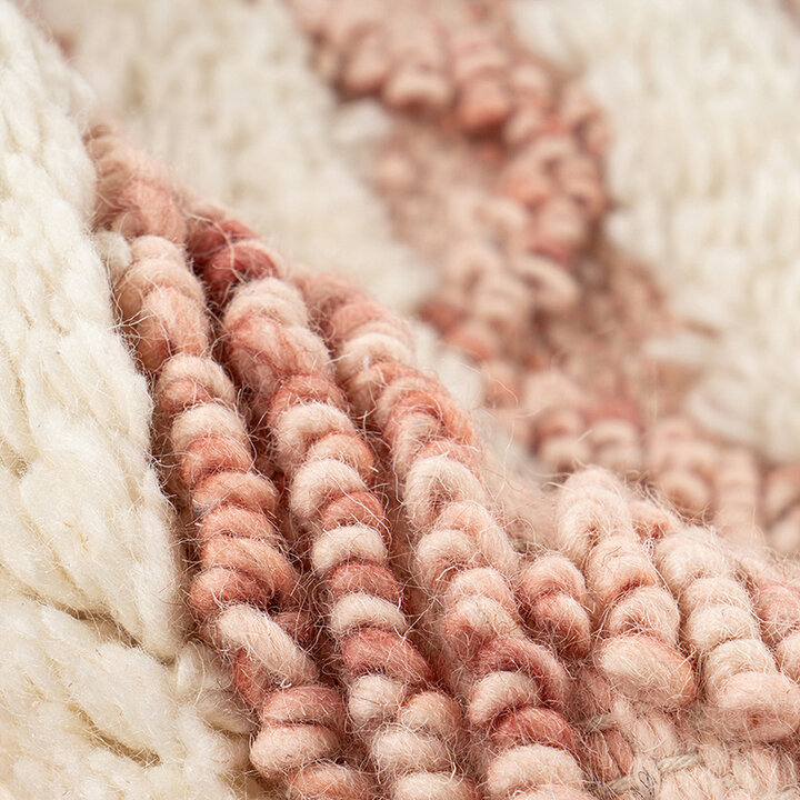 Boho Teppich - Basai 225 Rosa Creme
