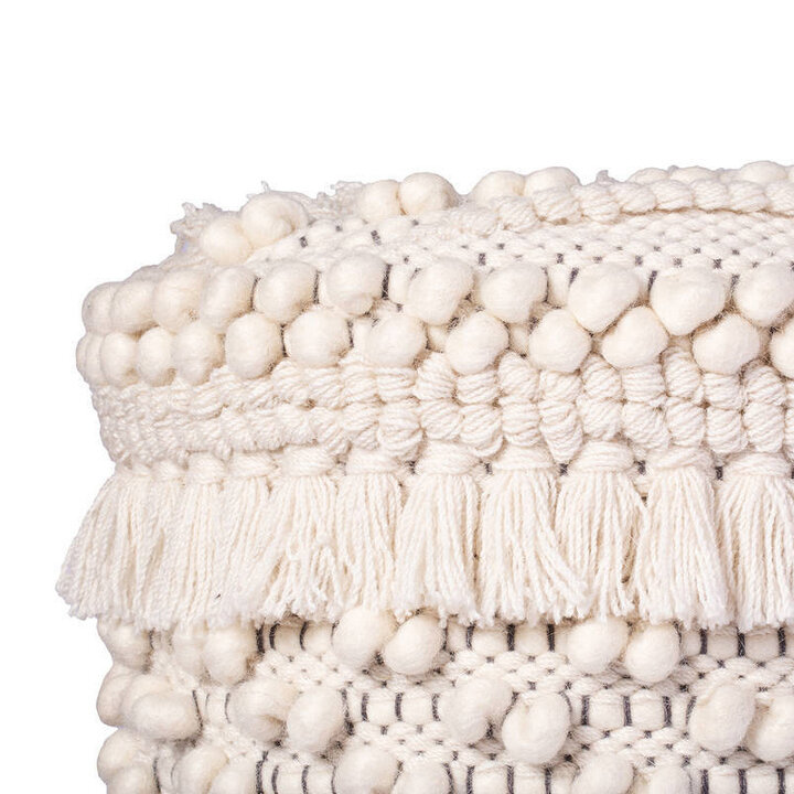 Boho Hocker - Basai 325 Creme