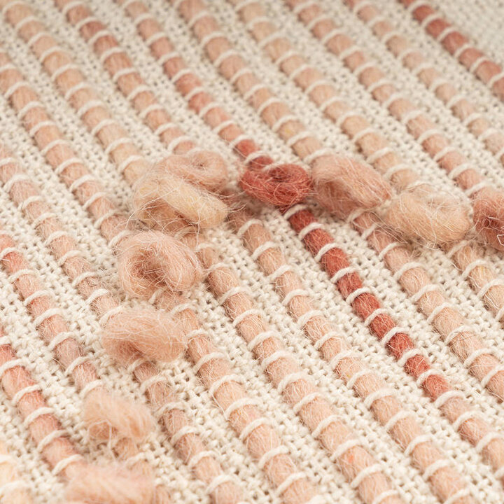 Boho Decke - Basai 225 Rosa Creme