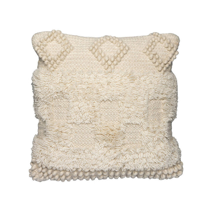 Boho Kissen Quadratisch - Basai 125 Creme