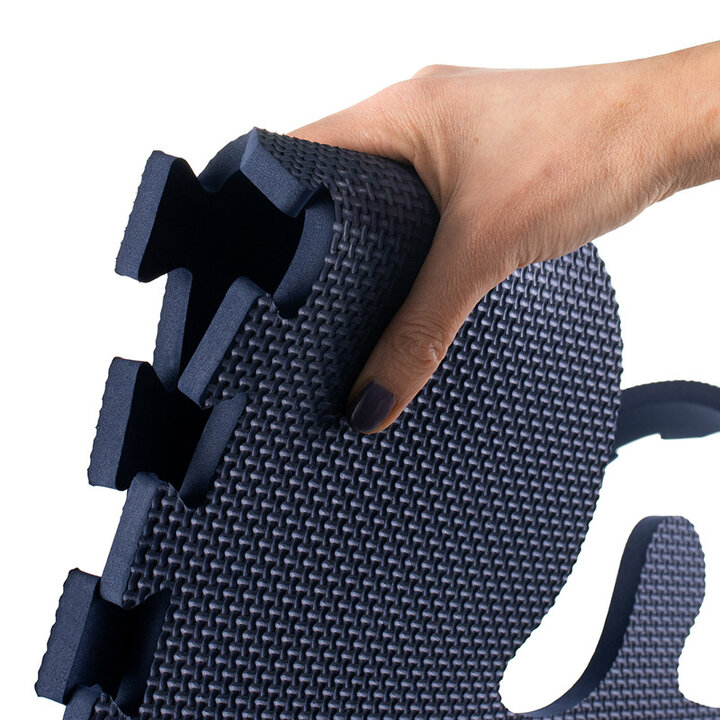 XL Foam Puzzlematte - Lio Wald Dunkelblau Weiß