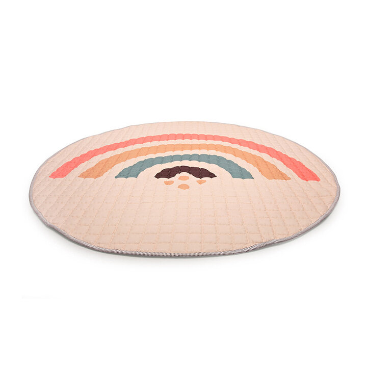 Spielteppich Baby Rund - Noa Regenbogen Bunt
