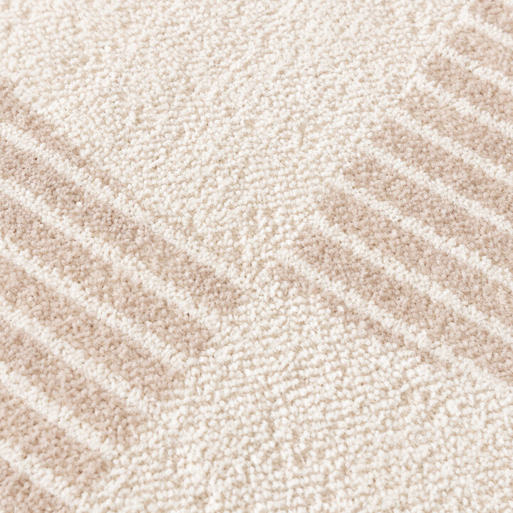 Skandinavischer Teppich Rund - Aurora Shapes Beige