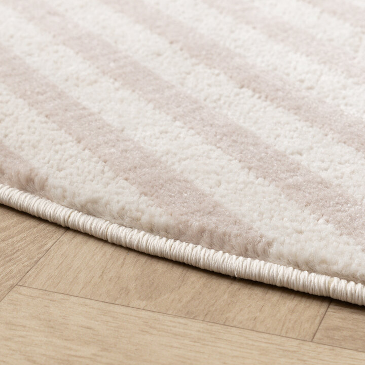 Skandinavischer Teppich Rund - Aurora Circles Beige