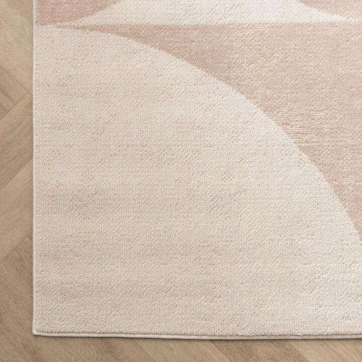 Skandinavischer Teppich - Aurora Circles Beige