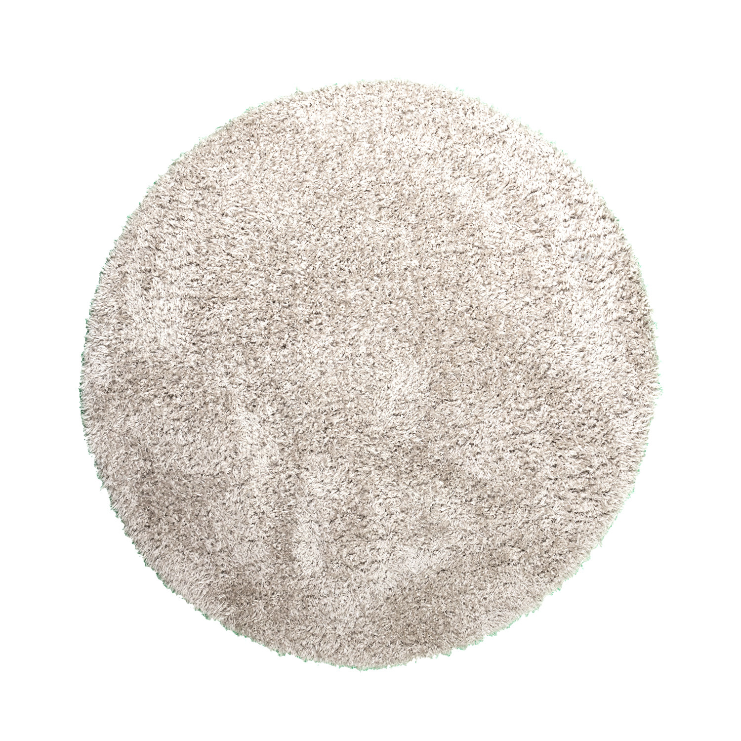 Shaggy Teppich Rund - Blaze Beige Grau - sfeer