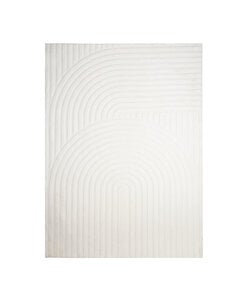 Teppich Wohnzimmer - Charm Curves Weiß