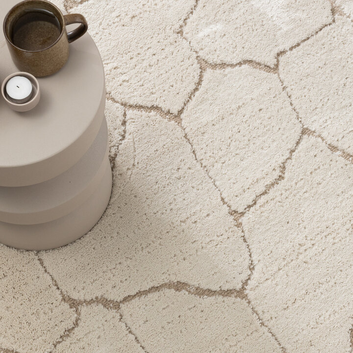 Teppich Wohnzimmer - Yune Stone Creme