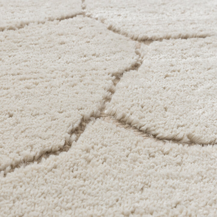Teppich Wohnzimmer - Yune Stone Creme