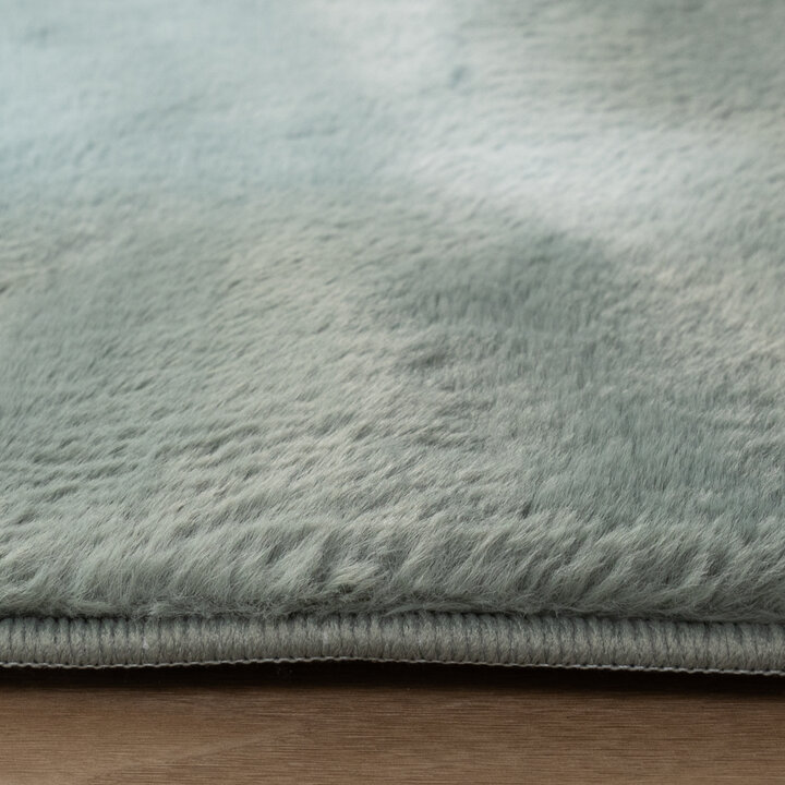 Flauschiger Teppich Rund - Cozy Grün