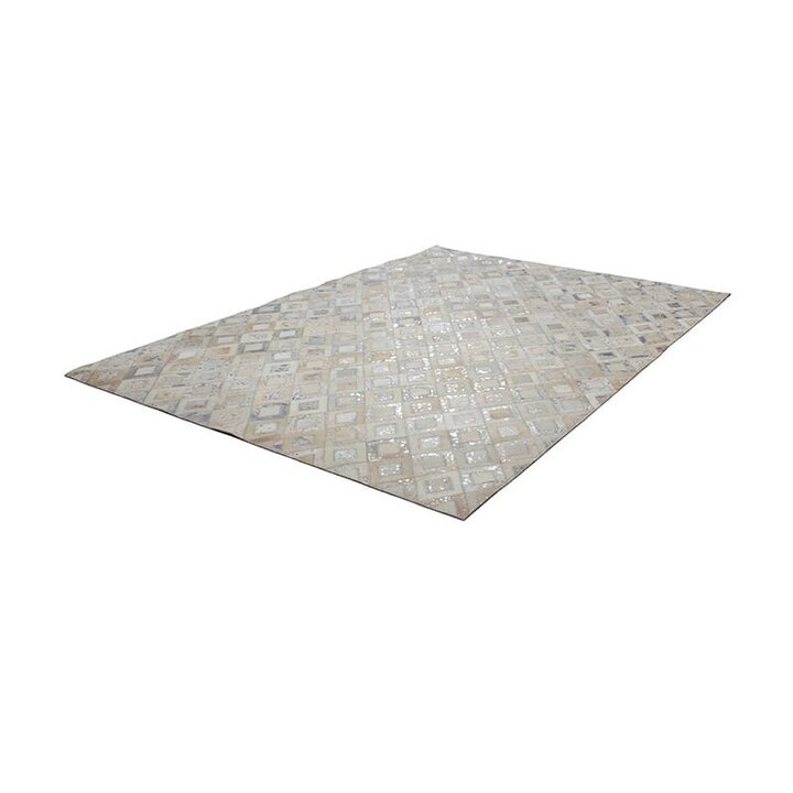 Leder Teppich - Soul Silber 110