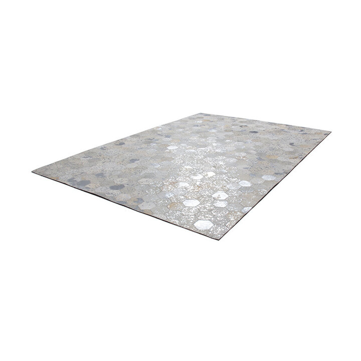 Leder Teppich - Soul Silber 210