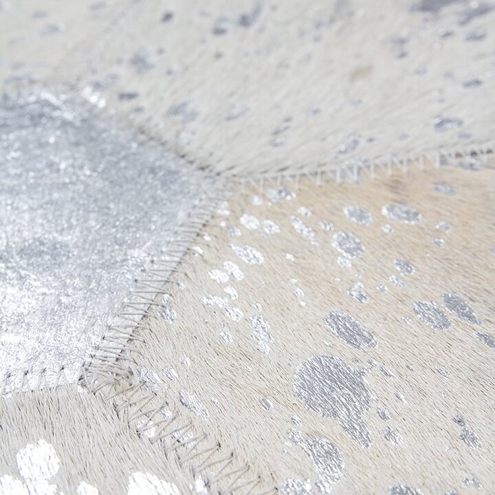 Leder Teppich - Soul Silber 210