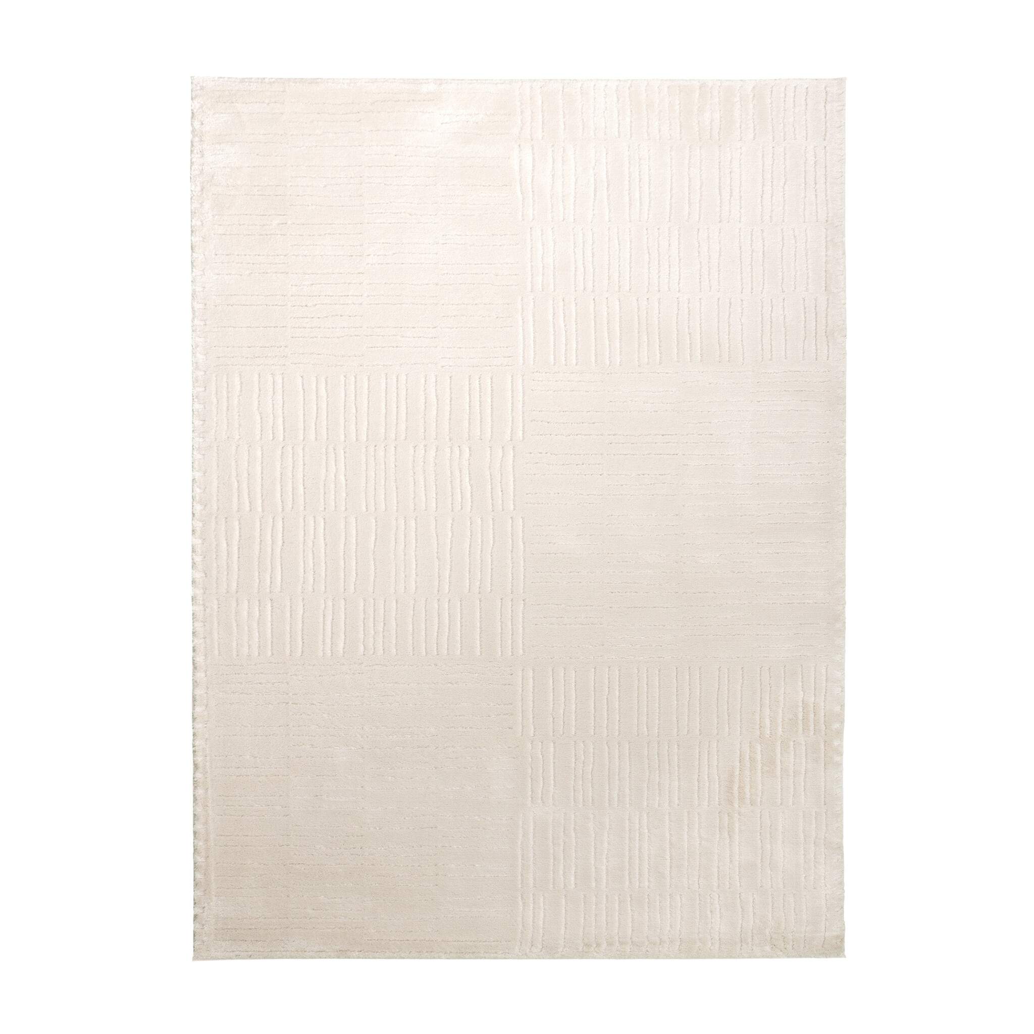 Teppich Wohnzimmer - Yune Lines Creme - sfeer