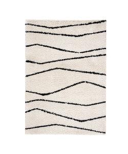 Teppich Hochflor - Grand Wire Creme Schwarz