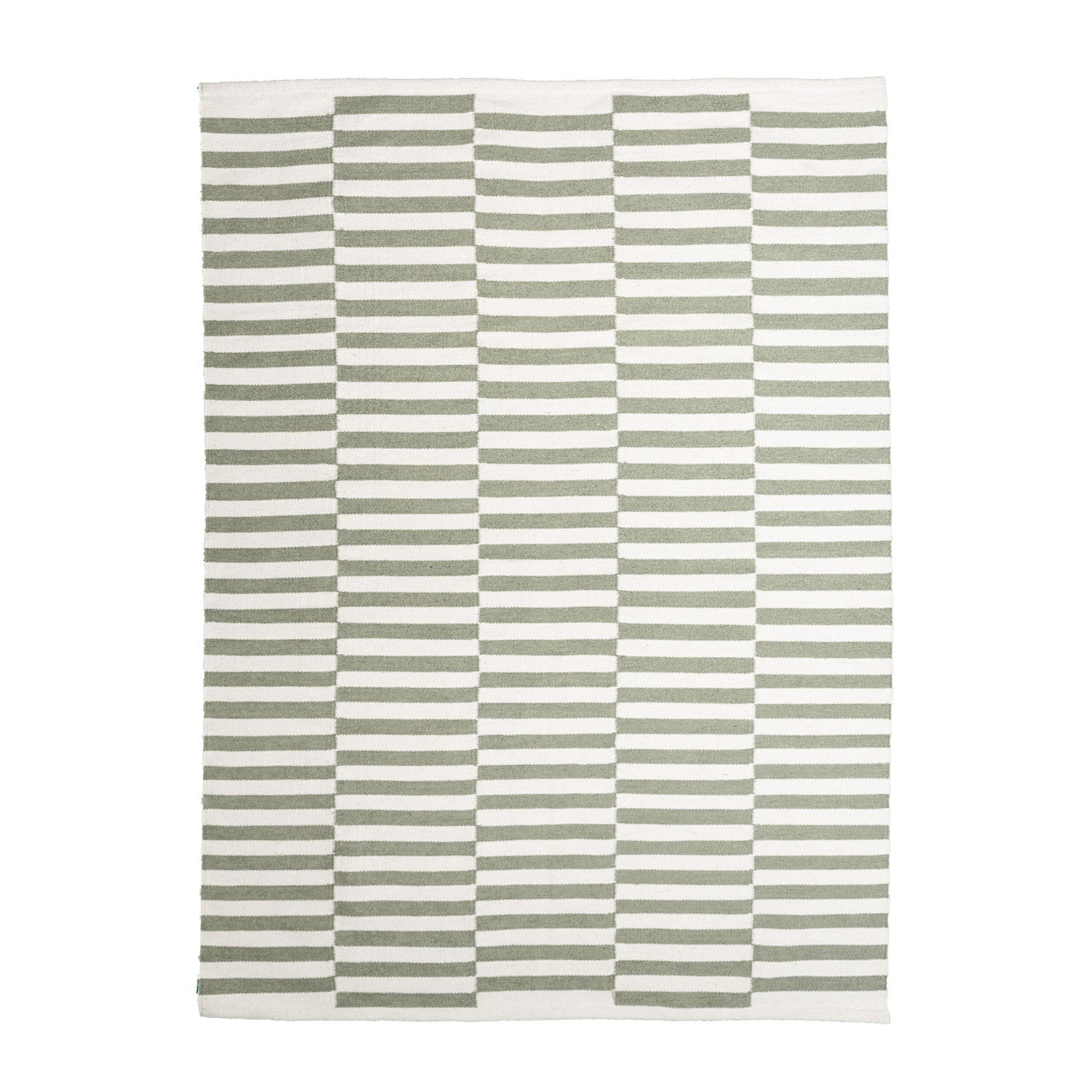 Baumwollteppich - Dazzle Blocks Grün Weiß - sfeer