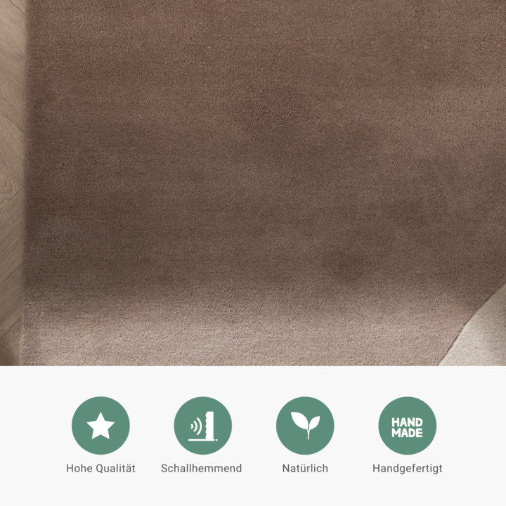 Wollteppich Abstrakt - Clarice Braun Beige