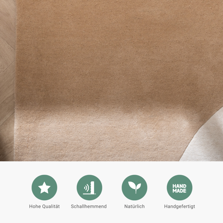 Wollteppich Abstrakt - Clarice Creme Beige