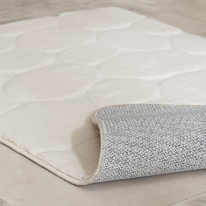 Badteppich - Cassie Pebbles Weiß