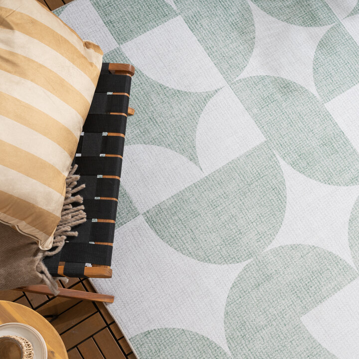 Gartenteppich Abstrakt - Groovy Tiles Grün